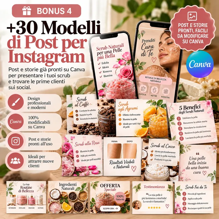 Bonus 4 – +30 modelli di post per Instagram